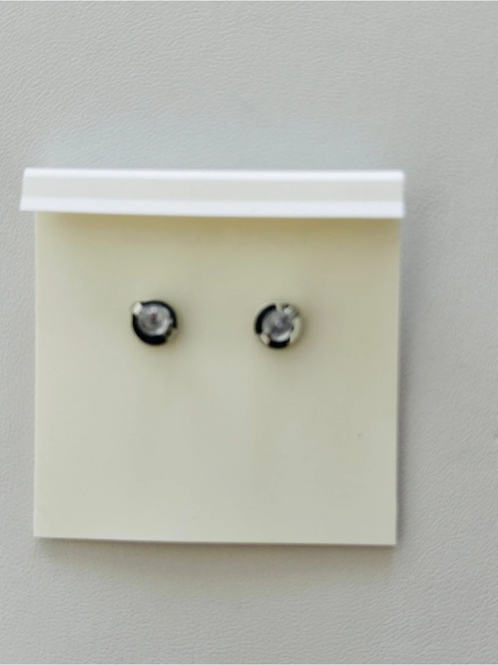 Tory Burch Silver Crystal Logo Earrings Studs